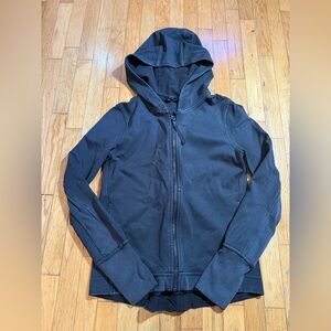 Blackish gray Hooded Zip-Up Jacket #730